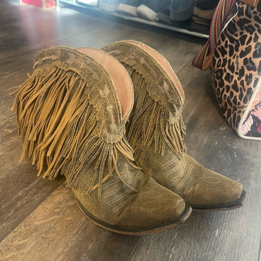 Junk Gypsy fringe booties